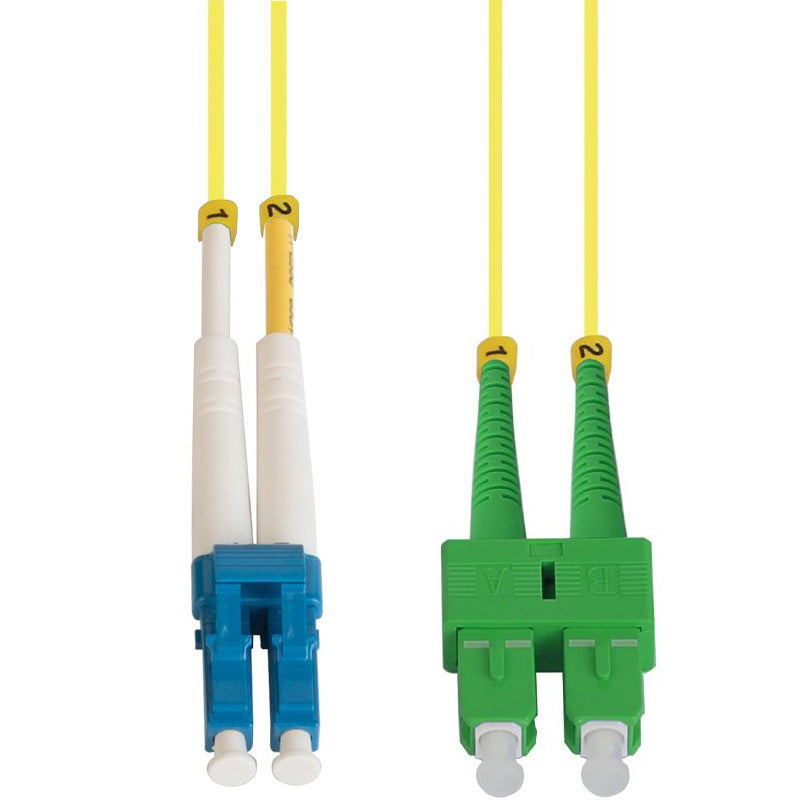LC/UPC-SC/APC Singlemode Duplex OFNR 2.0mm Fiber Optic Patch Cable LC/UPC-SC/APC Singlemode Duplex OFNR 2.0mm Fiber Optic Patch Cable